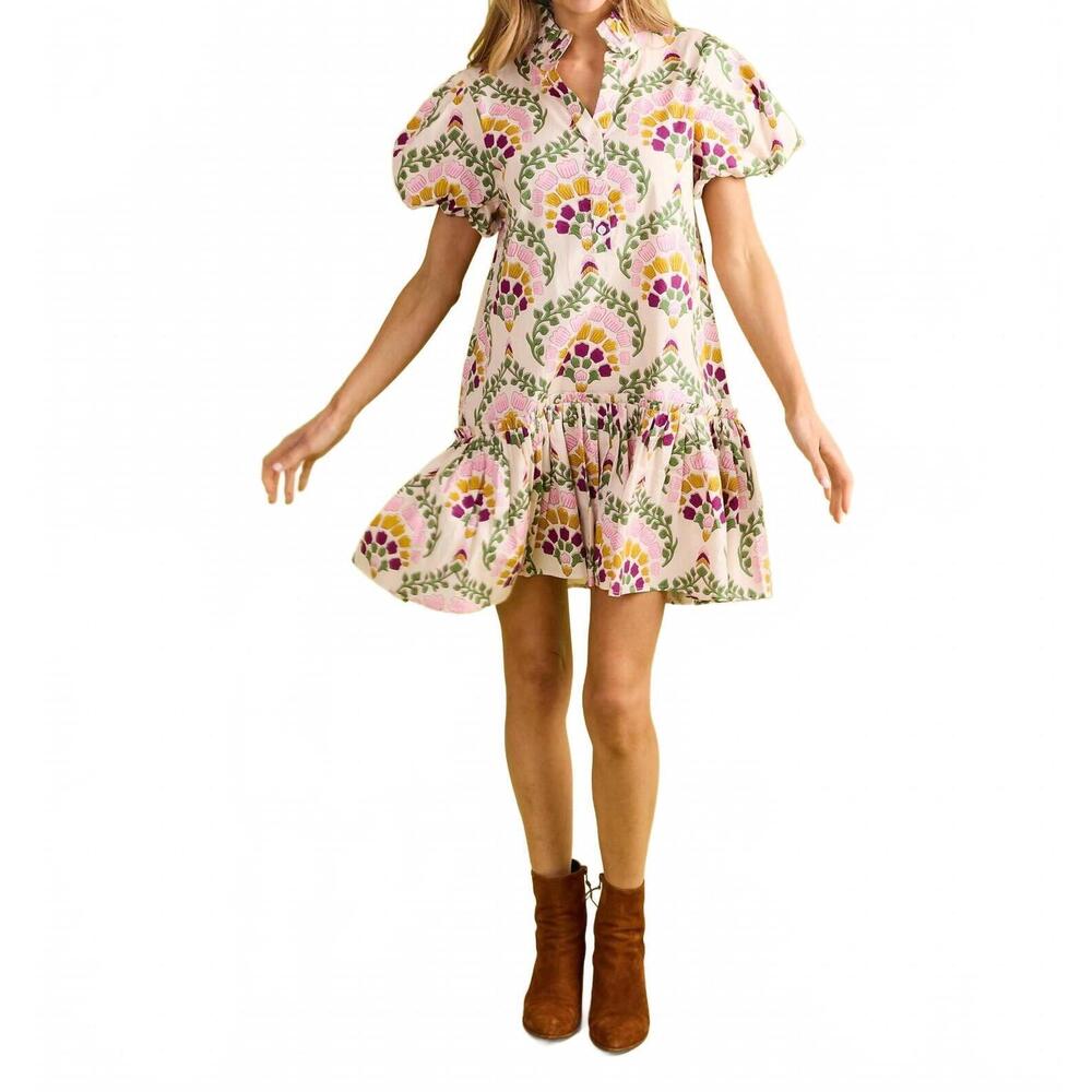 NEW DOUBLE A gia mini dress in botanique